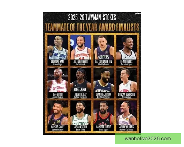 NBA体育道德风尚奖候选名单揭晓 亚历山大阿德巴约霍福德等球员入围